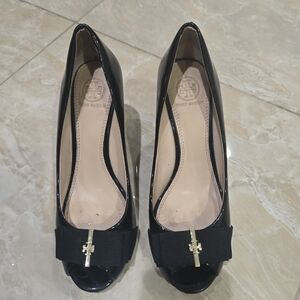 Tory Burch Trudy Peep-Toe Wedges